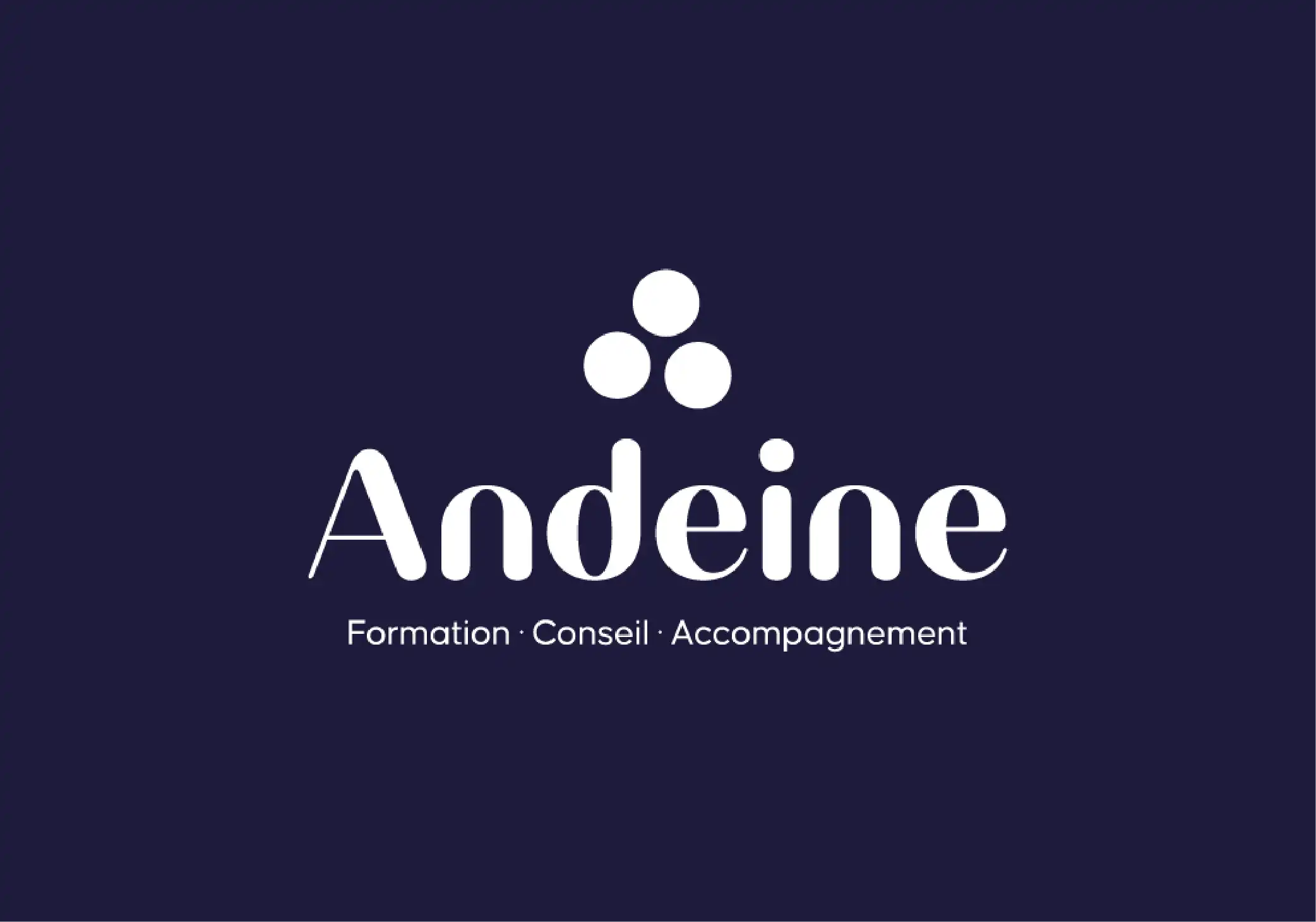 Racine Graphik, graphiste région parisienne : création de l'identité visuelle de Andeine, formation, conseil et accompagnement