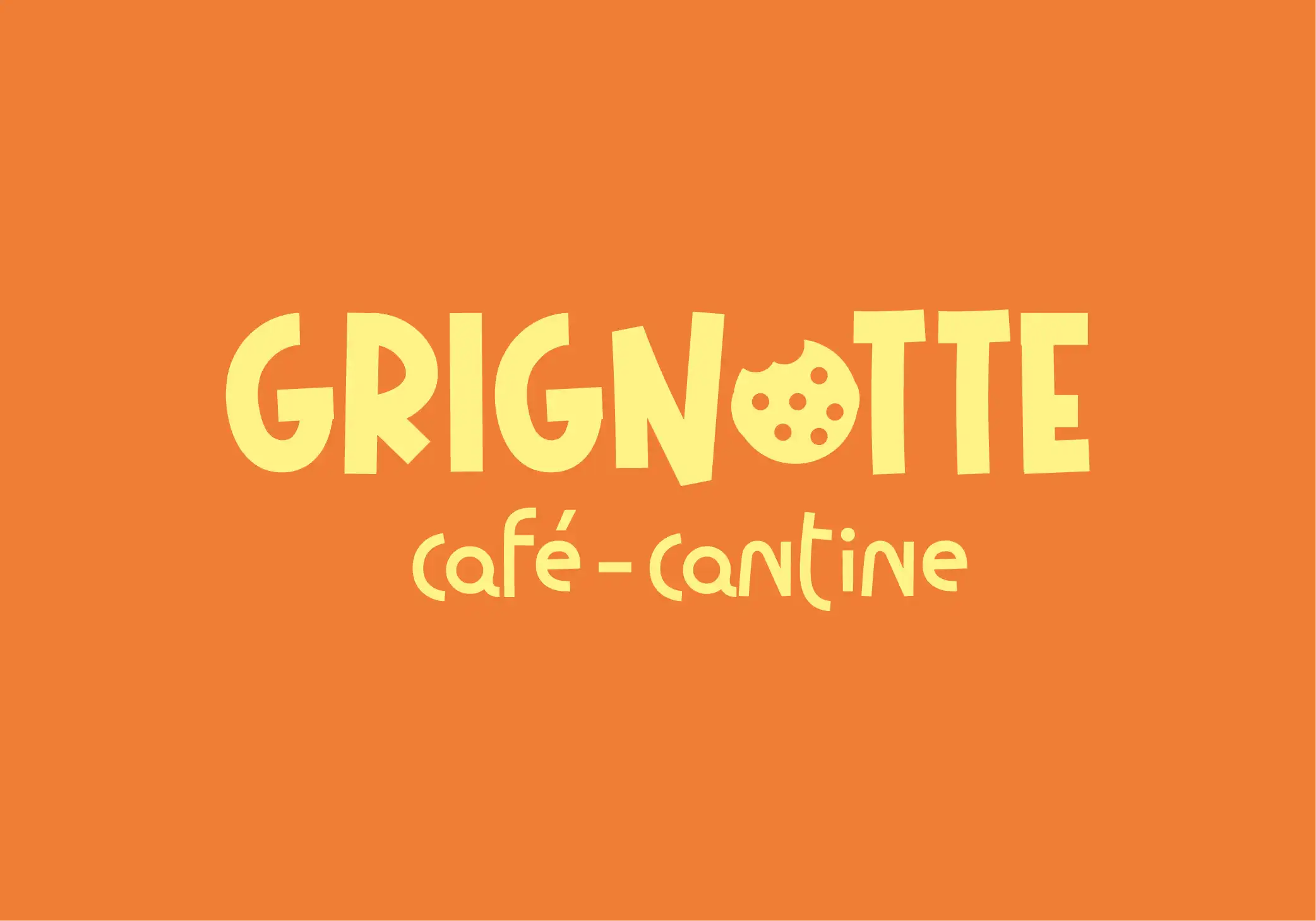 Racine Graphik, graphiste à Lamballe : création logo Grignotte, café-cantine à Lamballe