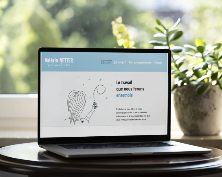 Racine Graphik : création de l'identité visuelle et du site Internet de Valérie Netter