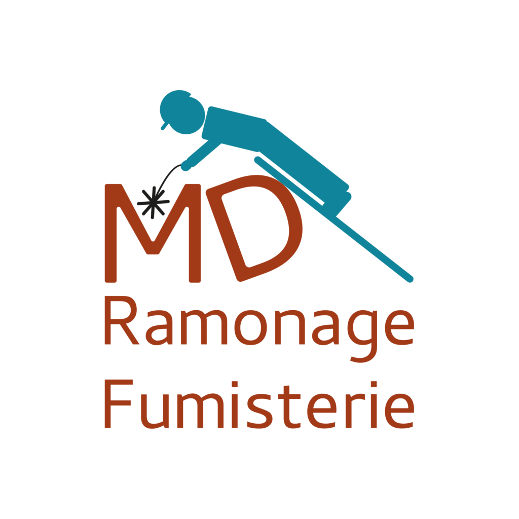 Conception du logo d'un artisan ramoneur : MD Ramonage à Éréac